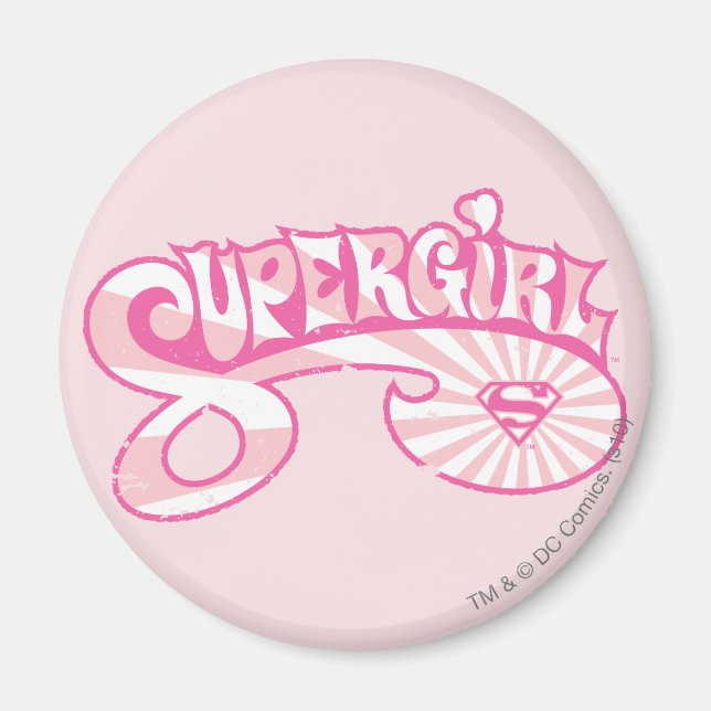 Íman Logotipo rosa-Supergirl Burst Estrela (Frente)