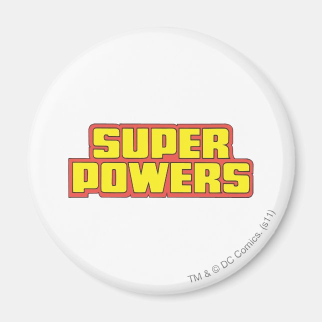 Íman Logotipo Super Powers™ Amarelo (Frente)