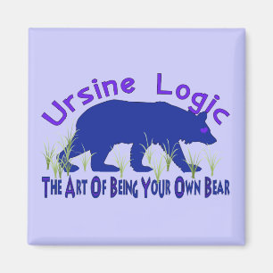 Íman Logotipo Ursine dos ganhos da lógica