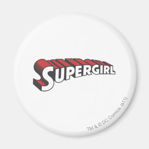 Íman Logotipo vermelho e branco da Supergirl
