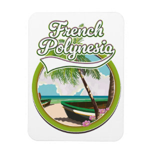 Íman Logotipo viagem da Polinésia Francesa.