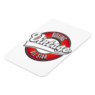 Íman Logotipo vintage de boxe All star