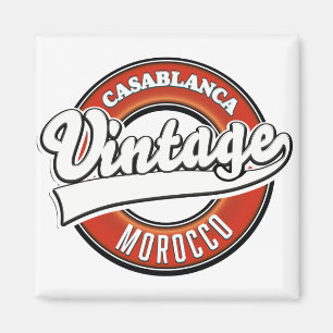 Íman Logotipo vintage de Casablanca Marrocos