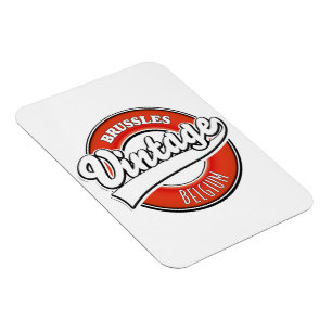 Íman Logótipo Vintage em Bruxelas Bélgica