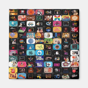 Íman Logotipos CBC e ímã quadrado gráfico