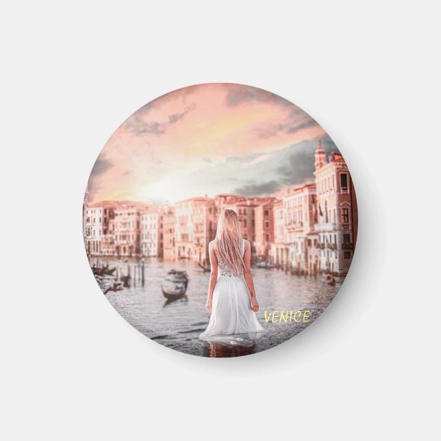 Íman Loira Em Veneza Romântica (Frente)