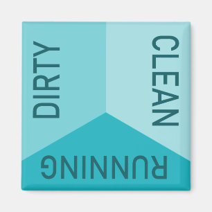 Íman Loja de máquinas de lavar louça Cozinha Suja Limpa