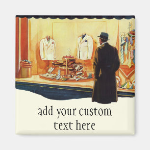 Íman Loja Vintage Business Retail, Compro Man Window