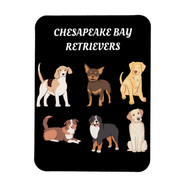 Íman Lojas de Chesapeake Personalizadas Retrievers de C (Vertical)