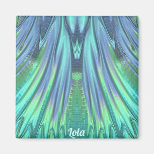 Íman LOLA ~ Padrão Abstrato ~ Cachoeira Verde ~ Ímã
