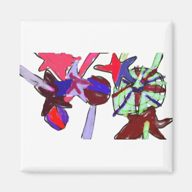 Íman Lollipops de 4 de julho (Frente)