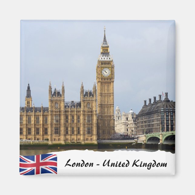Íman London, Big Ben Magnet, Westminster / British (Frente)