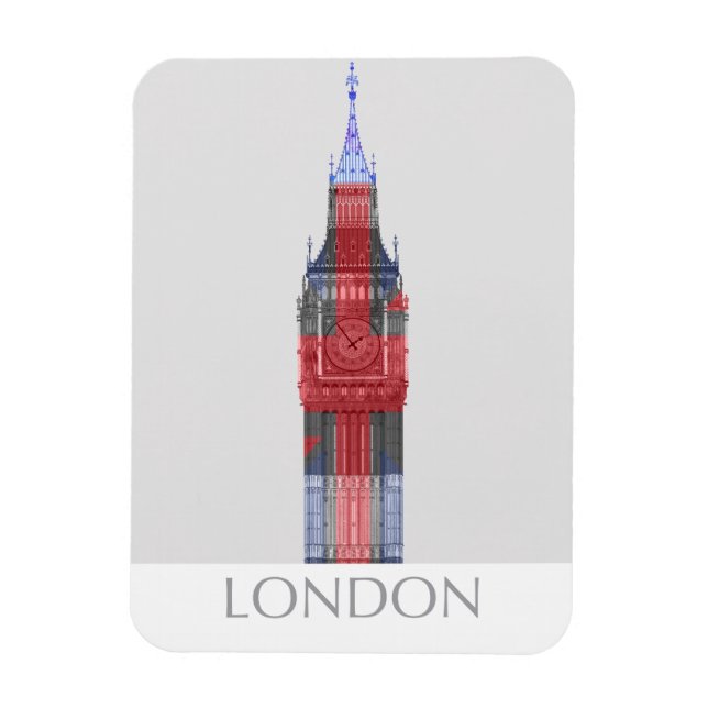 Íman London Big Ben Union Jack (Vertical)