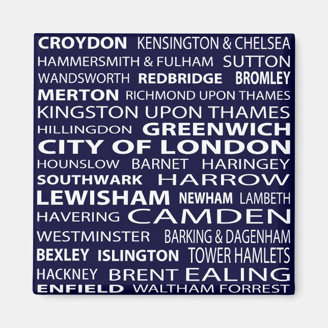 Íman London Boroughs Magnet (Frente)