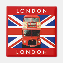London Bus e British Flag