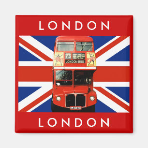 Íman London Bus e British Flag