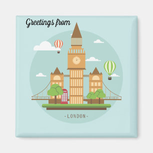 Íman London City Illustration