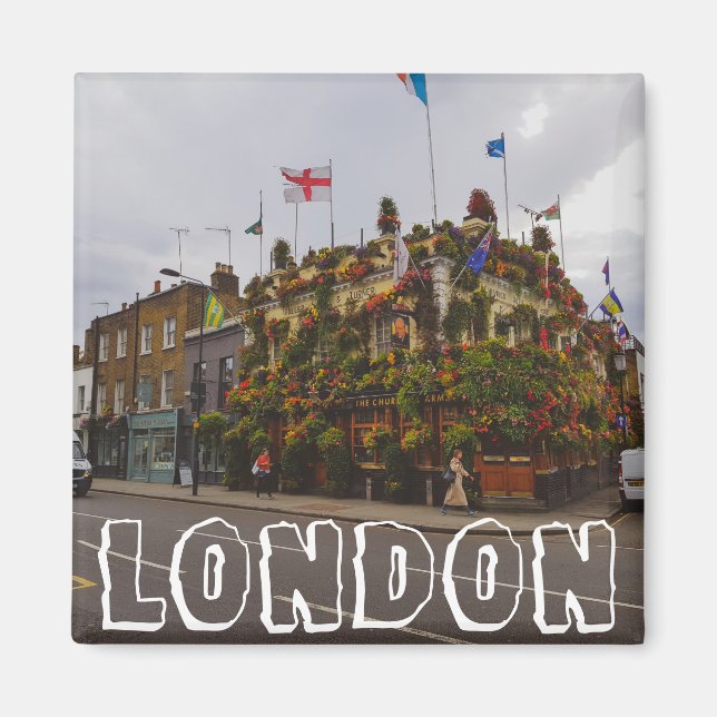 Íman London England Excelente UK Architecture Pub (Frente)