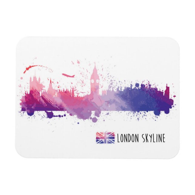 Íman London England Skyline Splash (Horizontal)