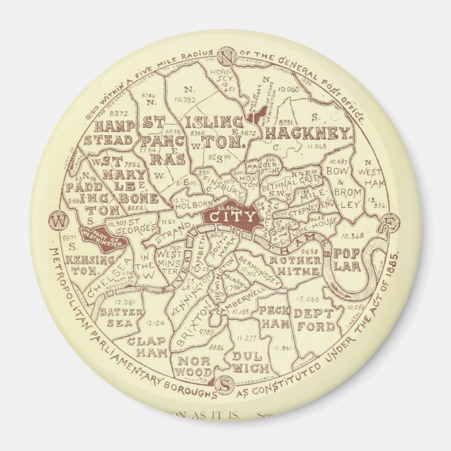 Íman London Map Magnet (Frente)