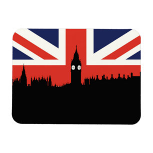 Íman London Skyline Bandeira Britânica