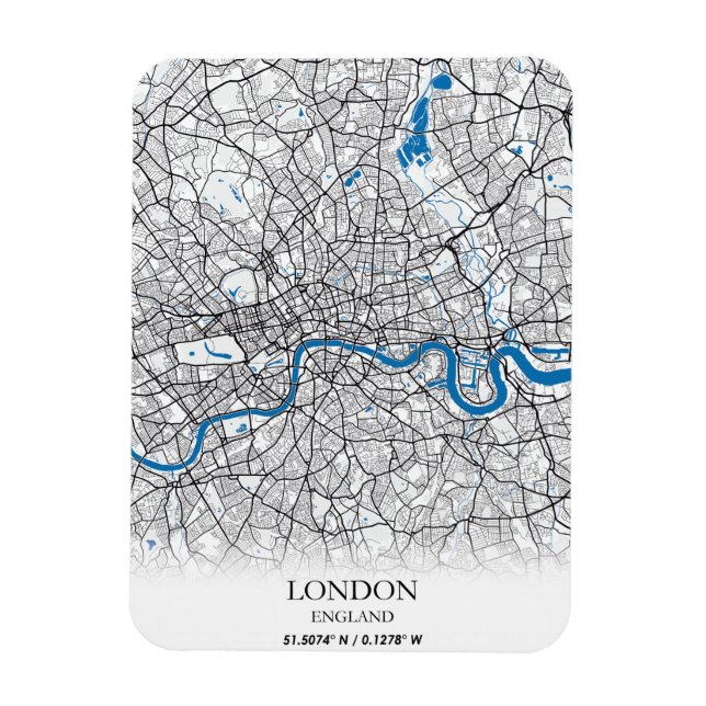 Íman London United Kingdom City Map Viagem (Vertical)