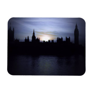 Íman Londres-Big Ben-Torre Elizabeth-Por do sol-Ímã