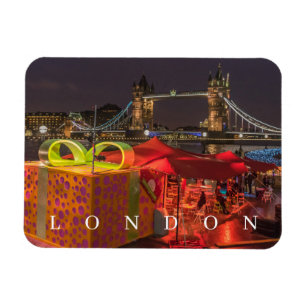 Íman Londres na imã de geladeira da vista de Natal