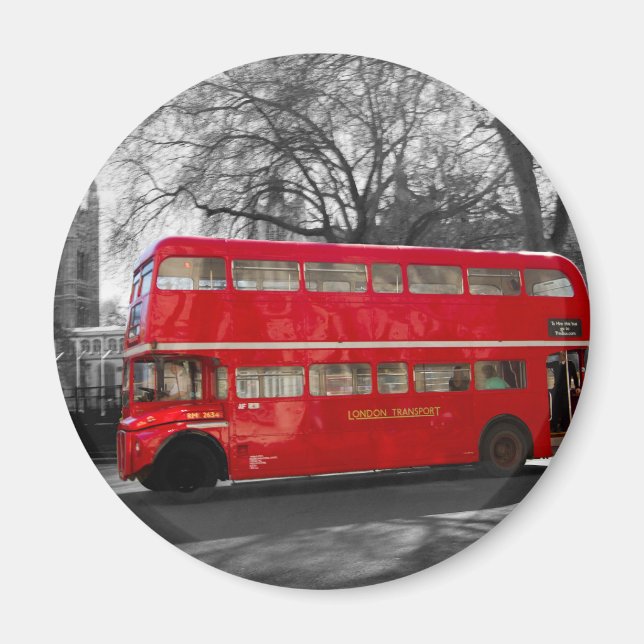 Íman Londres Red Routemaster Bus (Frente)