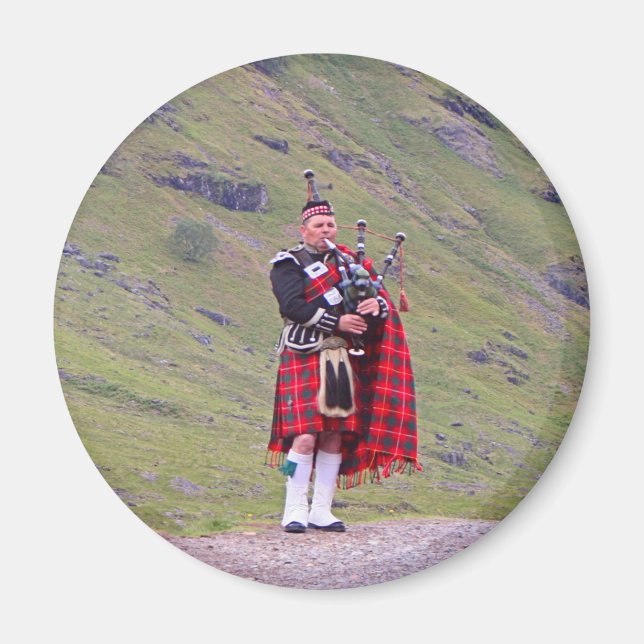 Íman Lone Scottish bagpiper, Highlands, Escócia (Frente)