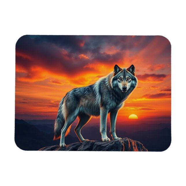 Íman Lone Wolf at Sunset (Horizontal)