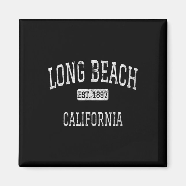 Íman Long Beach California Ca Vintage (Frente)