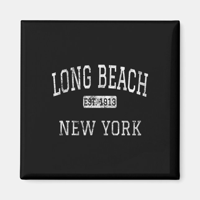 Íman Long Beach New York Ny Vintage (Frente)