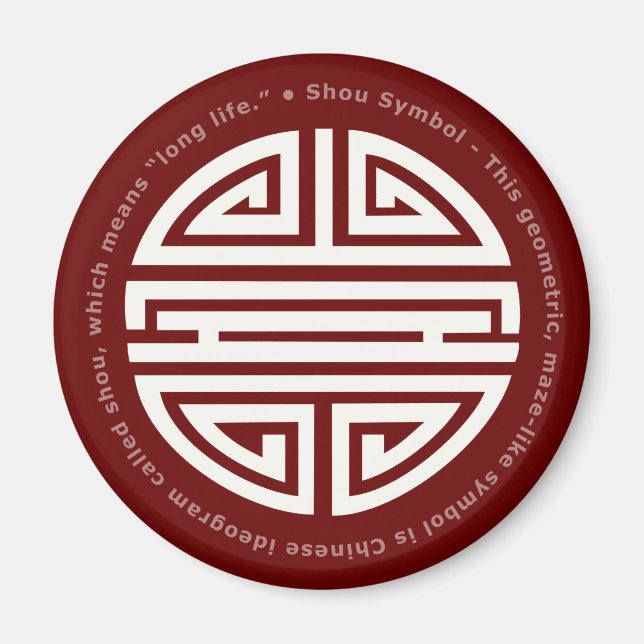 Íman Longevidade | Incrível caráter chinês (Frente)