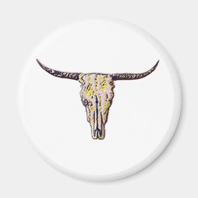 Íman Longhorn Skull Art (Frente)