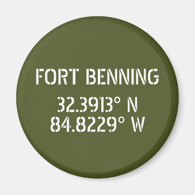 Íman Longitude Fort Benning Latitude (Frente)