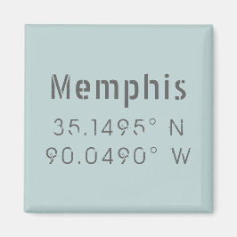 Íman Longitude Memphis e Latitude