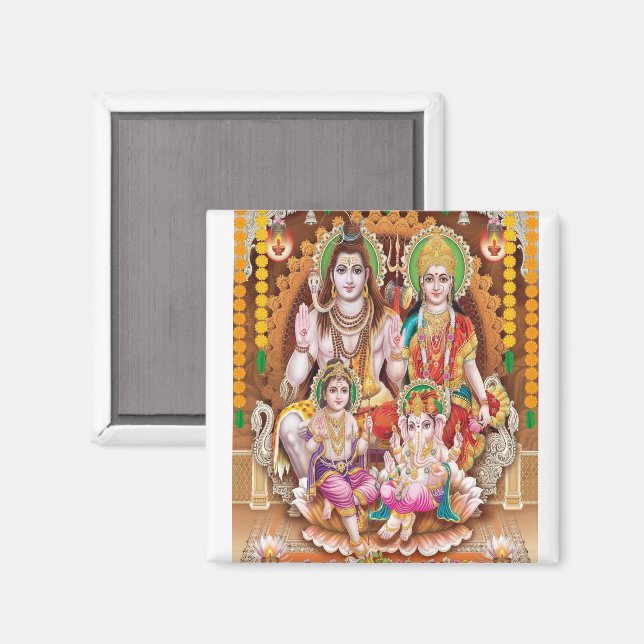Íman Lord Shiva Family Magnet (Front/Back)