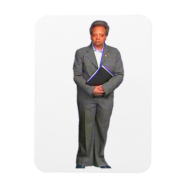 Íman Lori Lightfoot Sticker - Diversão do Magnet Chicag (Vertical)