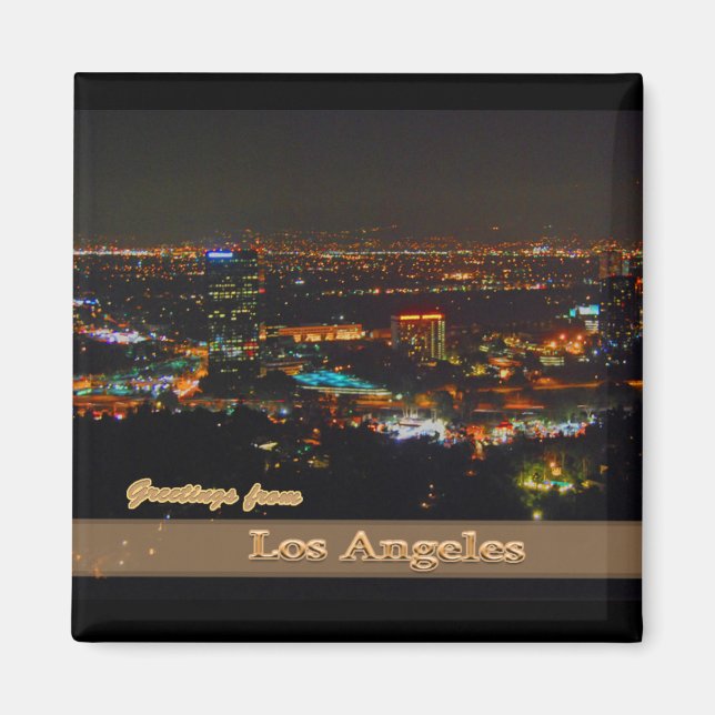 Íman Los Angeles À Noite Da Mulholland Drive (Frente)