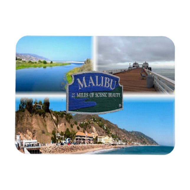 Íman Los Angeles - Malibu - Lagoa - Pier - praia (Horizontal)