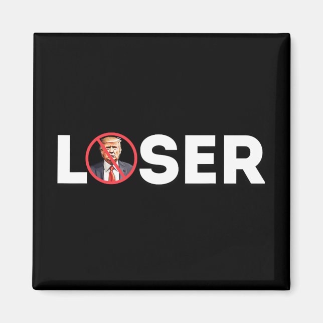 Íman Loser Funny Anti-trump 2024 Loser Not Again Kamala (Frente)