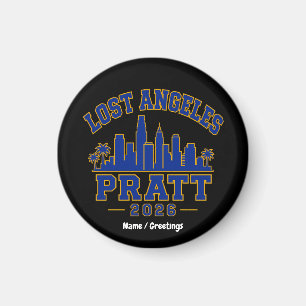 Íman Lost Angeles Pratt 2026 Silhueta Varsity Retro Azu