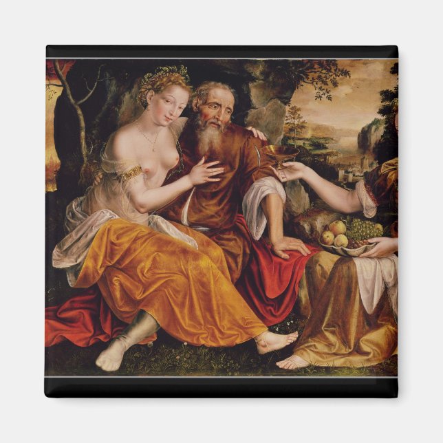 Íman Lot e suas filhas, c.1565 (Frente)