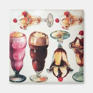 Íman lotes de sundaes do sorvete