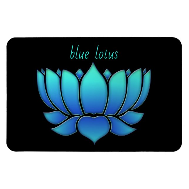 Íman lótus azul - (Horizontal)