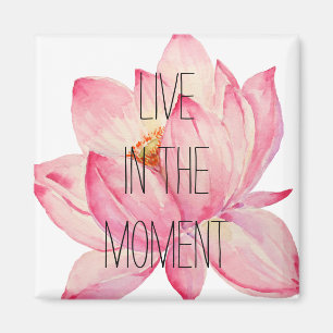 Íman Lotus cor-de-rosa vive no momento