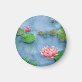 Íman Lotus flower watercolor