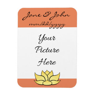 Íman Lotus requintado no ímã Sun Kissed Save-the-Date
