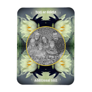 Íman Lotus Water Lily Flower Crie Sua Própria Foto